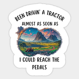 Tractor Trucking Road Agriculture Vintage Established Sticker